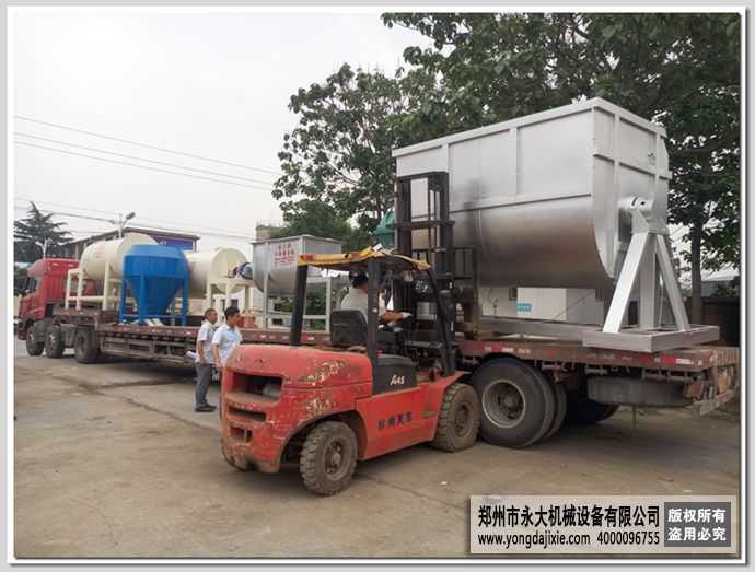 干粉混合機,真石漆攪拌機整車發貨