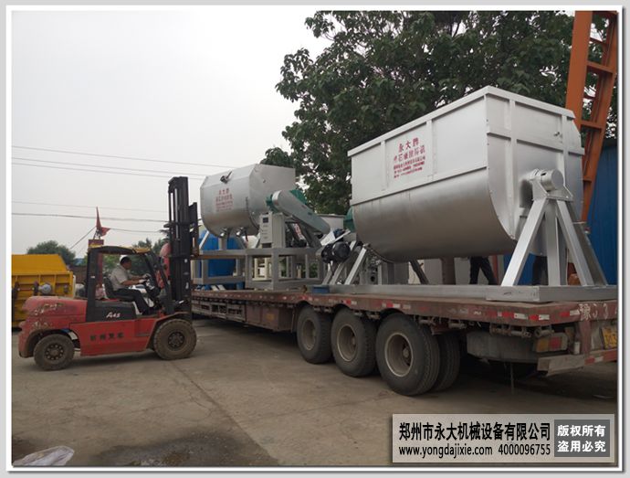 干粉混合機,真石漆攪拌機整車發貨