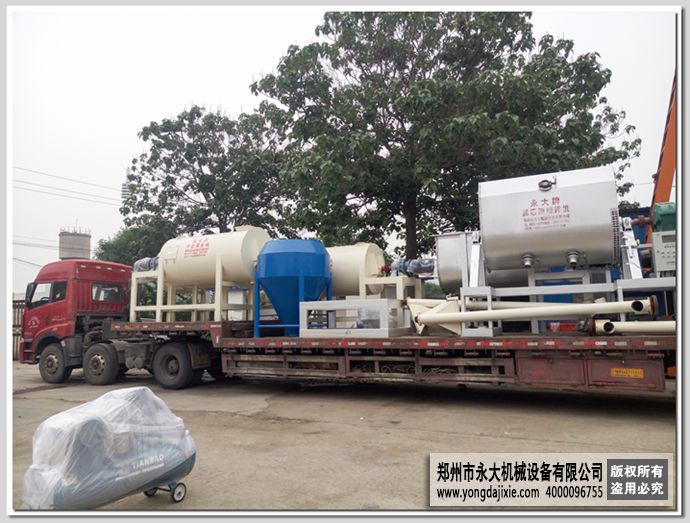 干粉混合機,真石漆攪拌機整車發貨